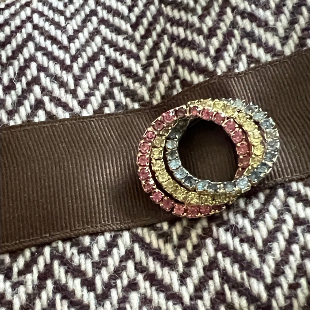 SWANK Chevron Clutch with Black and Brown Design - Picture 4 of 8